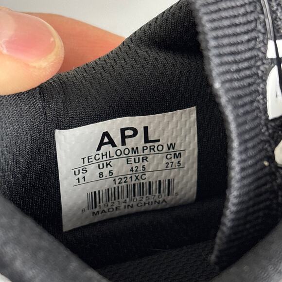 APL womens 11 Techloom Pro Sneaker black white running shoe athletic tennis shoe - Picture 8 of 8
